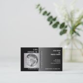 wereldbol Business Consulting visitekaartje (Staand voorkant)