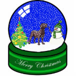 wereldbol chocoladelabsneeuw fotobeeldje ornament<br><div class="desc">schattige feestdagen</div>