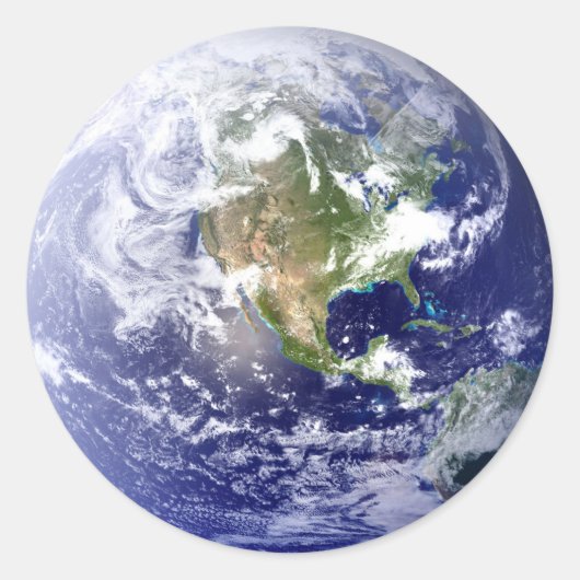 Wereldbol - Circle Sticker (Voorkant)