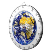 Wereldbol dartboard dartbord (Voorkant Rechts)