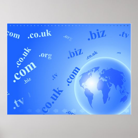 Wereldbol domein achtergrond poster (Voorkant)