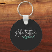 Wereldbol dragende Vagabond Sleutelhanger (Voorkant)