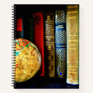 Wereldbol en boeken