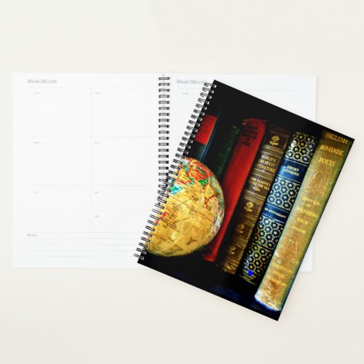  Wereldbol en boeken Planner (Display)