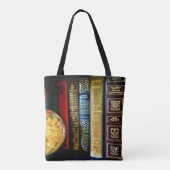 Wereldbol en boeken Tote Bag (Achterkant)