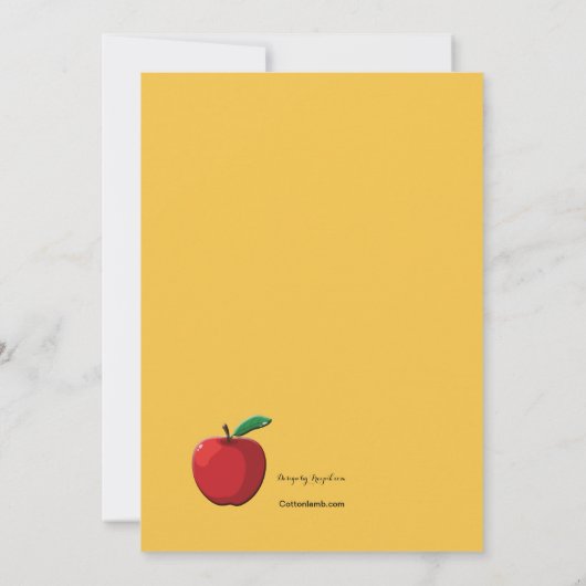 Wereldbol en boeken Uitnodiging (Achterkant)