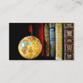  Wereldbol en boeken Visitekaartje (Achterkant)