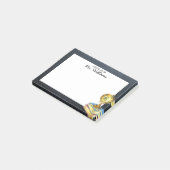 Wereldbol en schoolbord gepersonaliseerde leraar post-it® notes (Schuin)