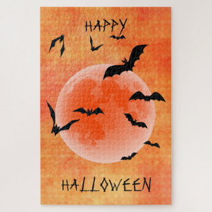 Wereldbol en vleermuizen legpuzzel