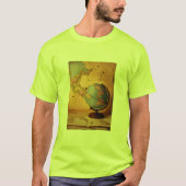 Wereldbol en Wereldkaart T-shirt (Voorkant)