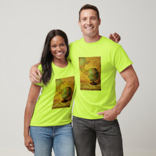 Wereldbol en Wereldkaart T-shirt