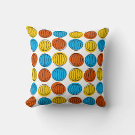 Wereldbol gele rugvierkant kussen