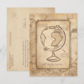 Wereldbol. Geografie & Geschiedenis Leraar Gift Briefkaart (Voorkant / Achterkant)