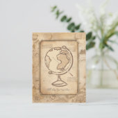 Wereldbol. Geografie & Geschiedenis Leraar Gift Briefkaart (Staand voorkant)