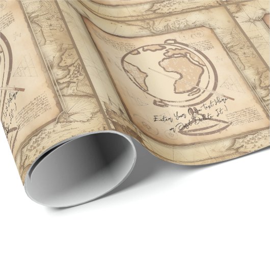  Wereldbol. Geografie & Geschiedenis Leraar Gift Cadeaupapier (Rol Hoek)
