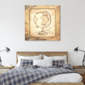  Wereldbol. Geografie & Geschiedenis Leraar Gift Canvas Afdruk (Insitu (Slaapkamer))