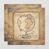 Wereldbol. Geografie & Geschiedenis Leraar Gift Kaart (Voorkant / Achterkant)