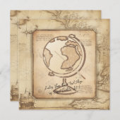 Wereldbol. Geografie & Geschiedenis Leraar Gift Kaart (Voorkant / Achterkant)