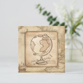 Wereldbol. Geografie & Geschiedenis Leraar Gift Kaart (Staand voorkant)