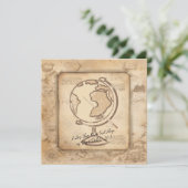  Wereldbol. Geografie & Geschiedenis Leraar Gift Kaart (Staand voorkant)