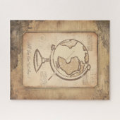  Wereldbol. Geografie & Geschiedenis Leraar Gift Legpuzzel (Horizontaal)