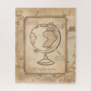 Wereldbol. Geografie & Geschiedenis Leraar Gift Legpuzzel