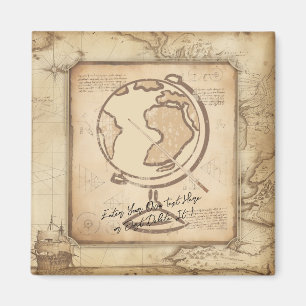  Wereldbol. Geografie & Geschiedenis Leraar Gift Magneet