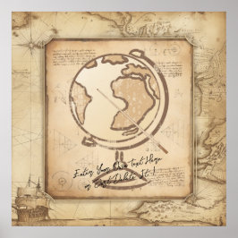  Wereldbol. Geografie & Geschiedenis Leraar Gift Poster