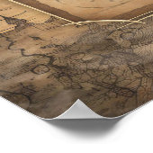  Wereldbol. Geografie & Geschiedenis Leraar Gift Poster (Hoek)