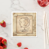  Wereldbol. Geografie & Geschiedenis Leraar Gift Servet (Insitu)