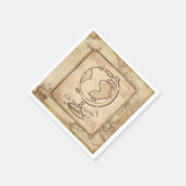  Wereldbol. Geografie & Geschiedenis Leraar Gift Servet (Hoek)