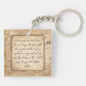  Wereldbol. Geografie & Geschiedenis Leraar Gift Sleutelhanger (Achterkant)