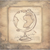  Wereldbol. Geografie & Geschiedenis Leraar Gift Sticker (Voorkant)