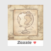Wereldbol. Geografie & Geschiedenis Leraar Gift Sticker (Vel)