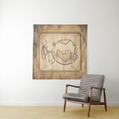  Wereldbol. Geografie & Geschiedenis Leraar Gift Wandkleed (In Situ (horizontaal))