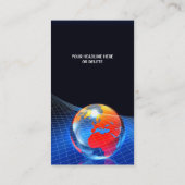 Wereldbol Grid-Visitekaartje Visitekaartje (Achterkant)