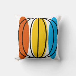 Wereldbol Groot blauw vierkant Kussen