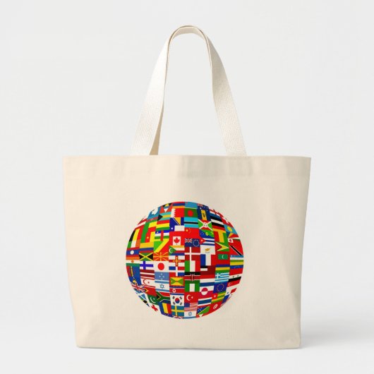 Wereldbol Grote Tote Bag (Voorkant)