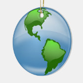 wereldbol in de wereld keramisch ornament (Links)