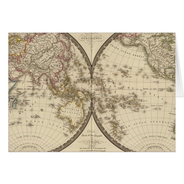 Wereldbol in twee halve bolletjes (Voorkant Horizontaal)