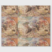 Wereldbol inpakpapier (Vlak)