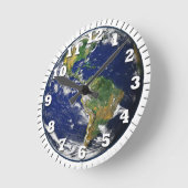 wereldbol is onze aarde ronde klok (Hoek)