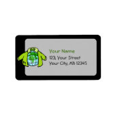 Wereldbol Jacket Etiket (Voorkant)