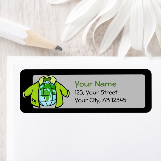 Wereldbol Jacket Etiket (Insitu)