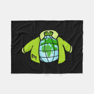 Wereldbol Jacket Fleece Deken