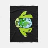 Wereldbol Jacket Fleece Deken (Voorkant)