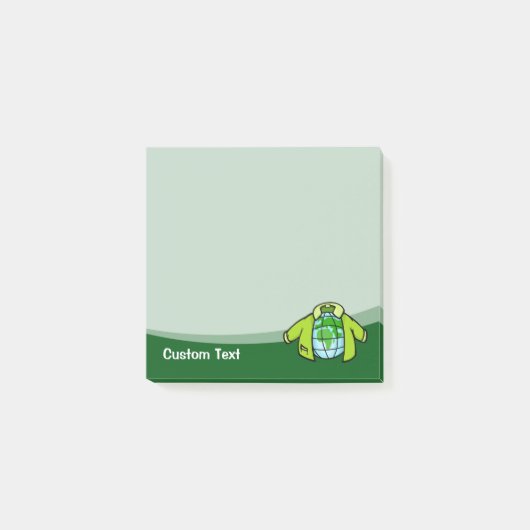 Wereldbol Jacket Post-it® Notes (Voorkant)