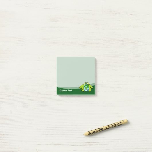 Wereldbol Jacket Post-it® Notes (Op bureau)