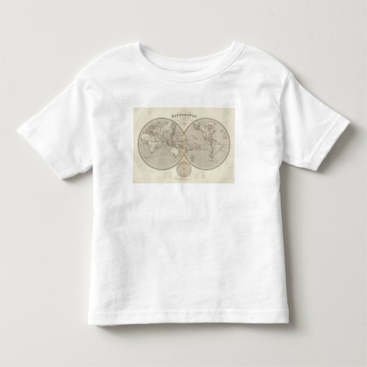 Wereldbol kaart kinder shirts (Voorkant)