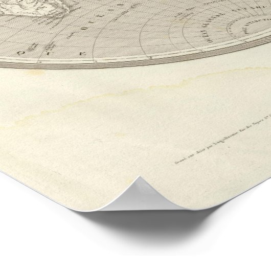 Wereldbol kaart poster (Hoek)